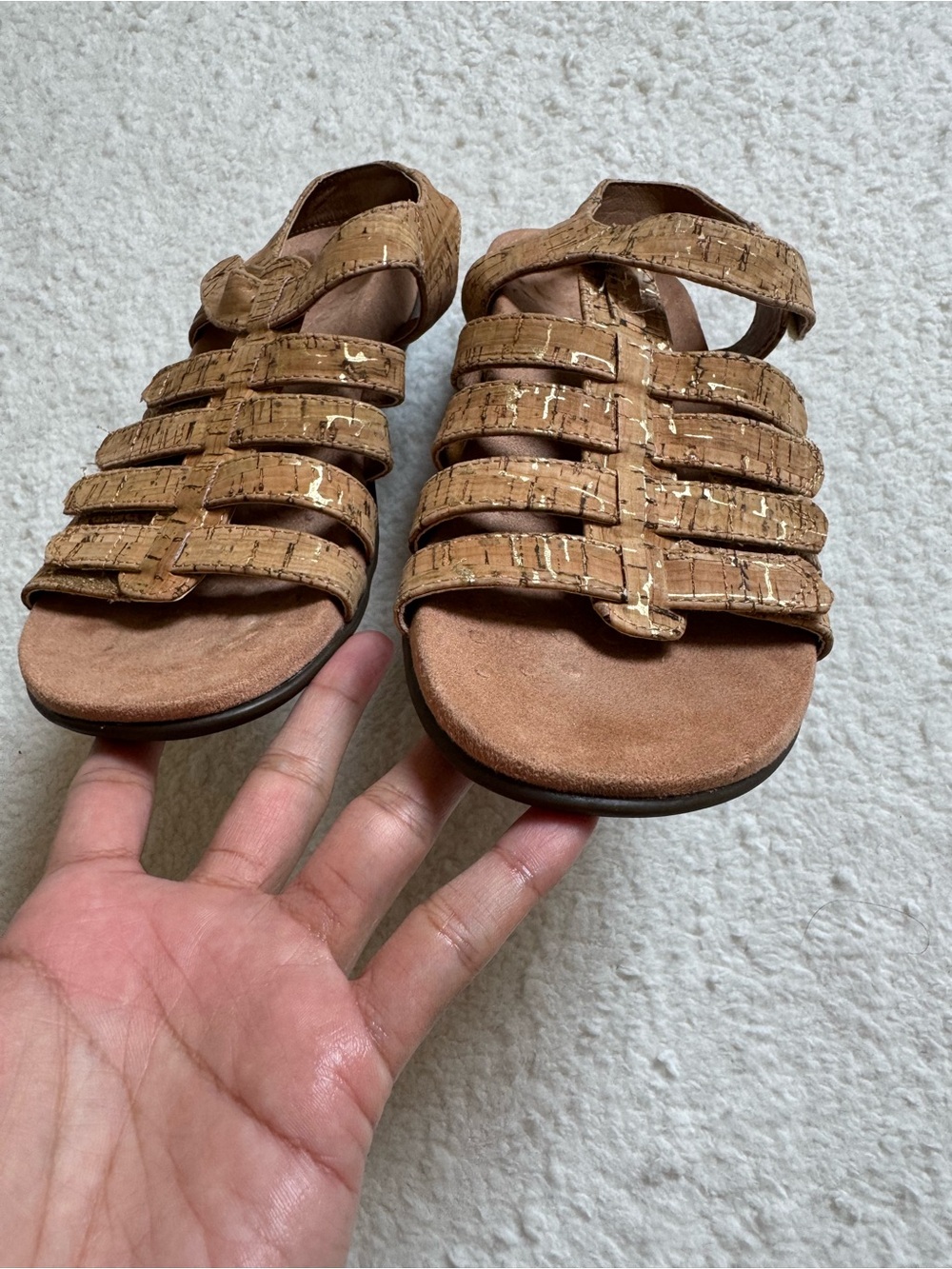 Vionic Harissa Cork Gladiator Sandals Women's Size 7 Wide Orthotic Comfort - Picture 3 of 6